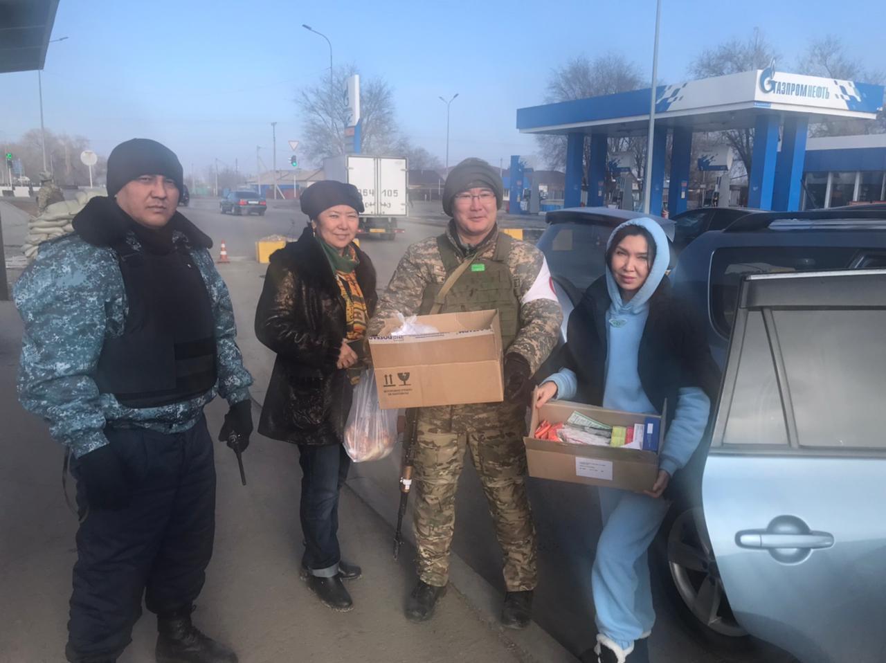 Предприниматели Алматинской области обеспечивают   блокпосты медикаментами и топливом