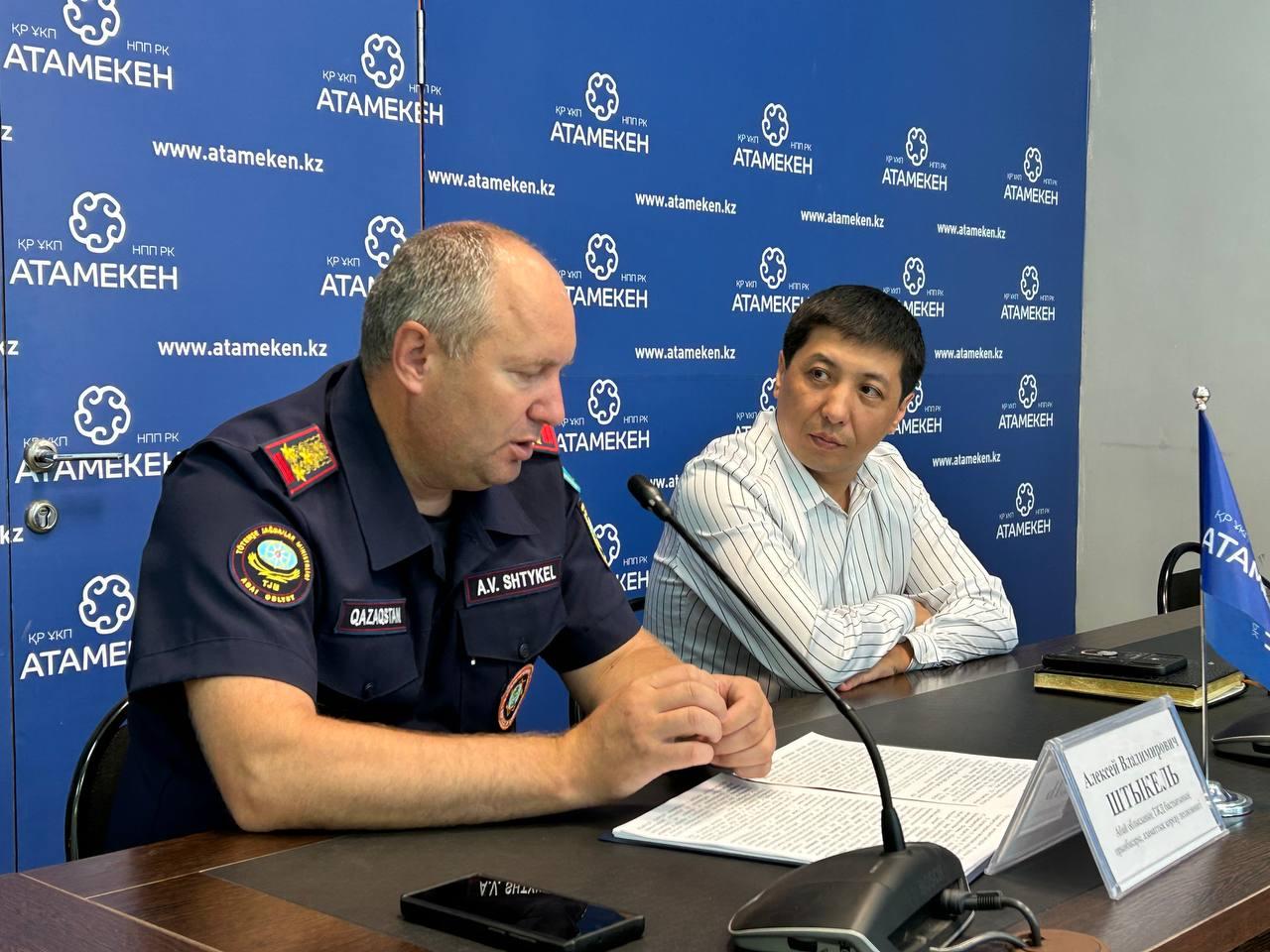 О применяемых мерах при нарушении пожарной безопасности в объектах торговли разъяснил ДЧС области Абай
