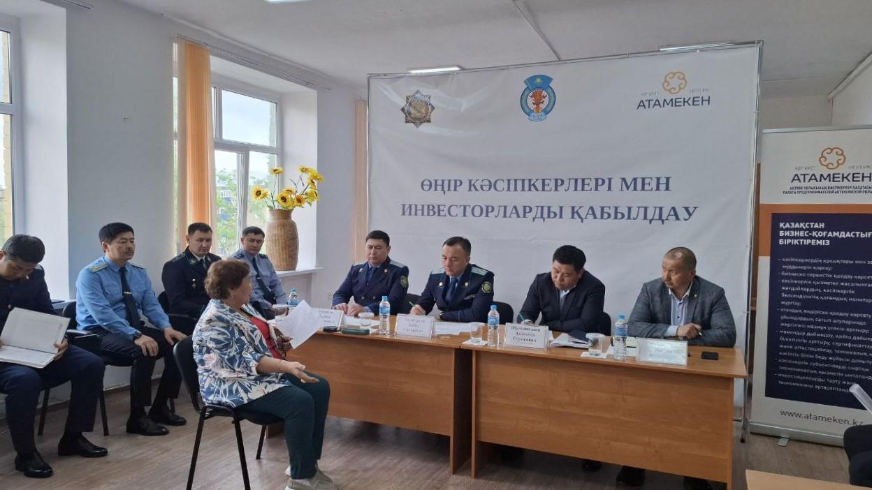 Поддержка предпринимательства: Личный прием представителей прокуратуры Актюбинской области в Мугалжарском и Алгинском районах