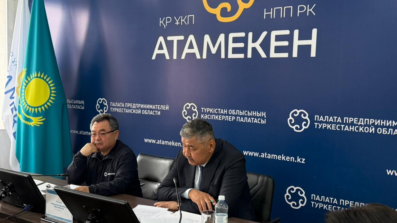 Кәсіпкерлер құқығы, салық және субсидия: Түркістанда салалық кеңестердің бірлескен отырысы өтті
